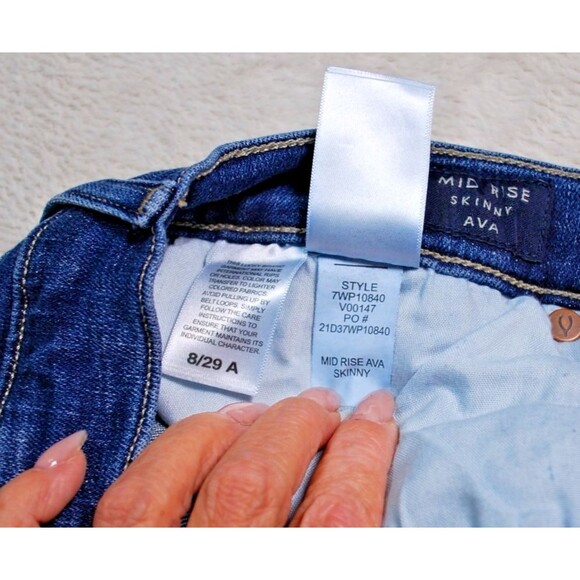 Lucky Brand Jeans Women's Size 8/29 Dark Wash Mid-Rise Ava Skinny Ankle EUC - Picture 7 of 7